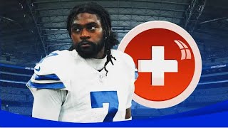 Cowboys Trevon Diggs heads to locker room with apparent leg injury [upl. by Naitsirhk]