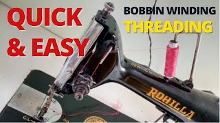 How To Wind amp Load the Bobbin amp Thread the Sewing Machine  Operate Sewing Machine  Stitching Mall [upl. by Elbag68]