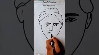 🥰Sarat Chandra chattopadhyay drawing 👉like and subscribe 👈😘 [upl. by Ninel]