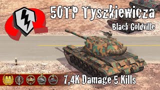 50TP Tyszkiewicza  74K Damage 5 Kills  WoT Blitz Replays [upl. by Lotsirk]