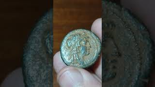 SELEUKID Antiochos IV Epiphanes 17564 BC Bronze 26 mm Antioch for Egypt Isis  Eagle history coin [upl. by Giffard31]