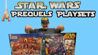 Star Wars Prequel Playsets  Geonosis Battle Arena amp Mustafar Final Duel playset prequels figures [upl. by Eatnhoj]