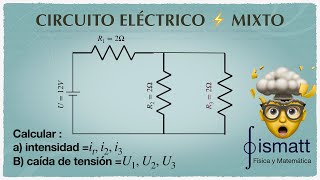 como calcular la intensidad y el voltaje en un circuito mixto [upl. by Rusel446]