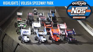 World of Outlaws NOS Energy Drink Sprint Cars  Volusia Speedway Park  Feb 10 2024  HIGHLIGHTS [upl. by Norreg]