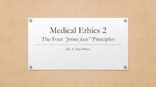 Medical Ethics 2  The Four Principles  Prima Facie Autonomy Beneficence NonMaleficence amp Justice [upl. by Malory816]