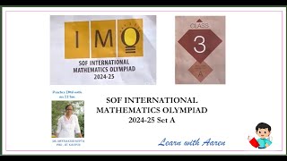 IMO 202425 Set  A  Class 3  International Mathematics Olympiad [upl. by Gradey]