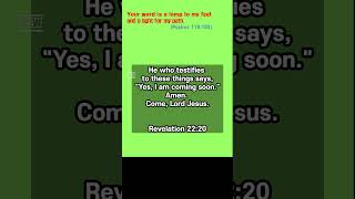 Todays Bible Verse Revelation 2220 by missionary Choi jesus bible [upl. by Kirbie]