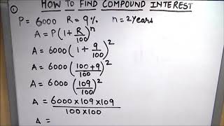 How to find compound interest  How to calculate compound interest using formula [upl. by Qahsi]