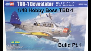 148 Hobby Boss TBD1 Devastator Build Pt1 [upl. by Nuli]