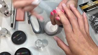 Perfect Way to Create French Tips using Nugenesis Dipping Powder Applications [upl. by Atrebla]