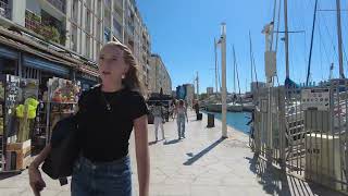 Port Of Toulon Southern France Walk Along The Pier In 4K Video [upl. by Sinnylg120]