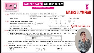 IMO Class 5 Maths Olympiad Sample Paper Ques no 2635  Maths Olympiad Mock Test for Class 5 [upl. by Stockwell725]