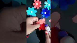 Easy paper flower making craftpaper crafthand craftshorts [upl. by Ellirehs]