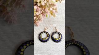 DIY resin art earrings epoxy resin earrings diy resin resinearrings viral [upl. by Akcirred]