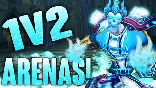 Bloodsplat  WoW Frost Mage PvP  1v2 Arena LIKE A BOSS Patch 548 [upl. by Gerda]