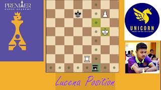 Endgame Series Lucena Position explained by Baivab Mishra [upl. by Staal657]