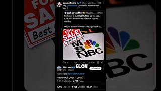 Elon Musk Buys MSNBC elonmusk msnbc shorts [upl. by Llorre]