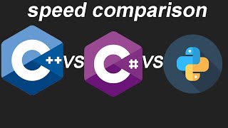 Python vs C vs C Speed Comparison [upl. by Clabo]