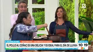 Camila Chef explica como flambear un pollo al coñac Tu Día Canal 13 [upl. by Einnad]