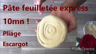 Pâte feuilletée EXPRESS  Pliage escargot thermomix [upl. by Akived]