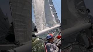 Sailing bumper boats at the start rubbing is racing failed start fleet 163 sailing protest j24 [upl. by Alyos]