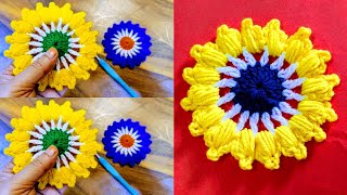 Woow ❤️  So Easy To Make This Crochet Flower crochet knitting crosia [upl. by Adena]