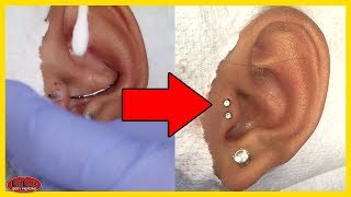 DOUBLE TRAGUS PIERCING ON THE SAME SIDE [upl. by Domingo839]