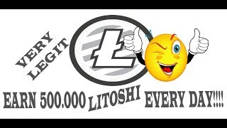 EARN 500000 LITOSHI ON LITECOIN LTC FAUCET EVERYDAY [upl. by Pollock18]