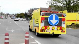 Brandweer Zaventem  Signalisatiewagen  Ambulance  Horn [upl. by Tori]