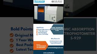 SYSTONIC Automic Absorbance Spectrophotometer Model No S929  demo video spectroscopy 2024 [upl. by Atteiram136]