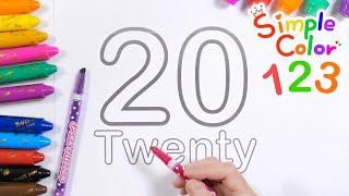 Learn by writing number 20 6 times  Identifying numbers for kids  Number learning for preschoolers [upl. by Irrehs557]