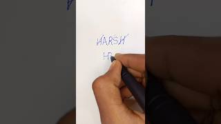 Harsh name logo ✨✍️💌artistajit logo shorts viralvideo youtubeshorts art [upl. by Arlee246]