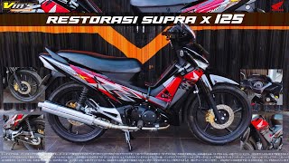 Restorasi dan Modif Tipis Supra X 125  Vins Modified restorasisupra [upl. by Euqirdor]