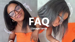 FAQ sur le lissage tanin  coiffeuse produits conseils [upl. by Gnilrits357]