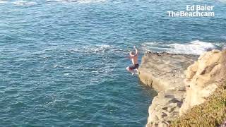 Cliff Jumpers At Sunset Cliffs cliffjumper cliffjump cliffjumping sunsetcliffs [upl. by Fellows]