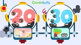 Candybots Numbers 123  Learn counting 20 to 30 number  Education app for kids [upl. by Dew559]