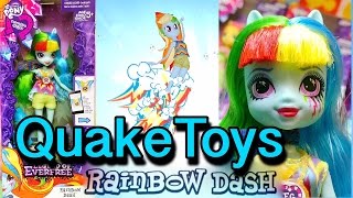 New My Little Pony Equestria Girls Legend of Everfree Rainbow Dash Geo MLP Zapcode QuakeToys [upl. by Ediva]