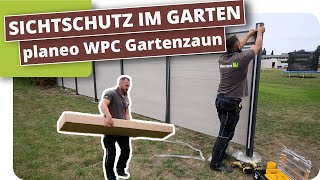 Sichtschutzzaun aufbauen im Garten mit Hanglage [upl. by Faustina]