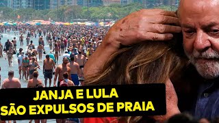 Janja e Lula são expulsos de praia enquanto Bolsonaro é carregado pelo povo [upl. by Sallyann]