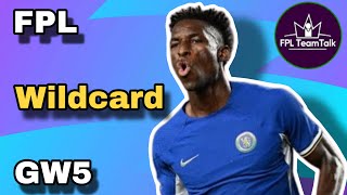 FPL WILDCARD GAMEWEEK 6  Fantasy Premier League tips 2425 [upl. by Anilecram]