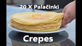 Recept za palačinke 20 komada  Crepes Recipe [upl. by Lagiba]