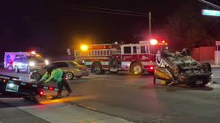 Traffic accident on Hesperia Road and Chalon Road in Victorville [upl. by Yrac]