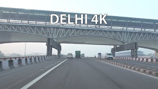 Delhi India 4K  Expressway Sunrise Drive [upl. by Alil]