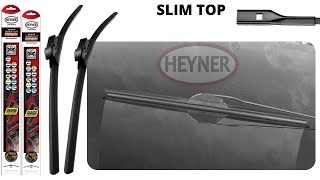 How to fit HEYNER Super Flat Premium wiper blades on SLIM TOP arm [upl. by Ynafetse318]