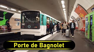 Metro Station Porte de Bagnolet  Paris 🇫🇷  Walkthrough 🚶 [upl. by Cacia907]