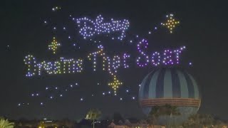 Disney Springs Dreams that Soar drone show  Coca Cola Roof Top view [upl. by Ecinhoj477]