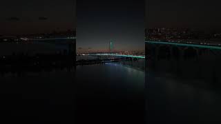 Sunset at Samuel De Champlain Bridge drone montreal sunset bridges [upl. by Frayda]