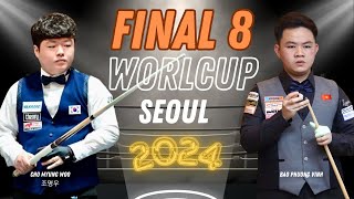 Cho Myung Woo vs Bao Phuong Vinh Final 8 Seoul World Cup 3 Cushion Billiards 2024 [upl. by Kellene]