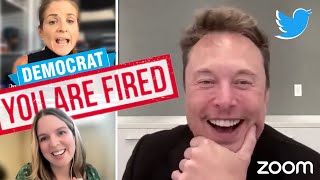 Elon Musk fires DEMOCRAT employees in twitter meeting DUB [upl. by Anih]