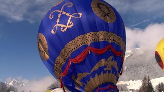 The world’s first manned hot air balloon Montgolfier brothers flies again [upl. by Schreib365]